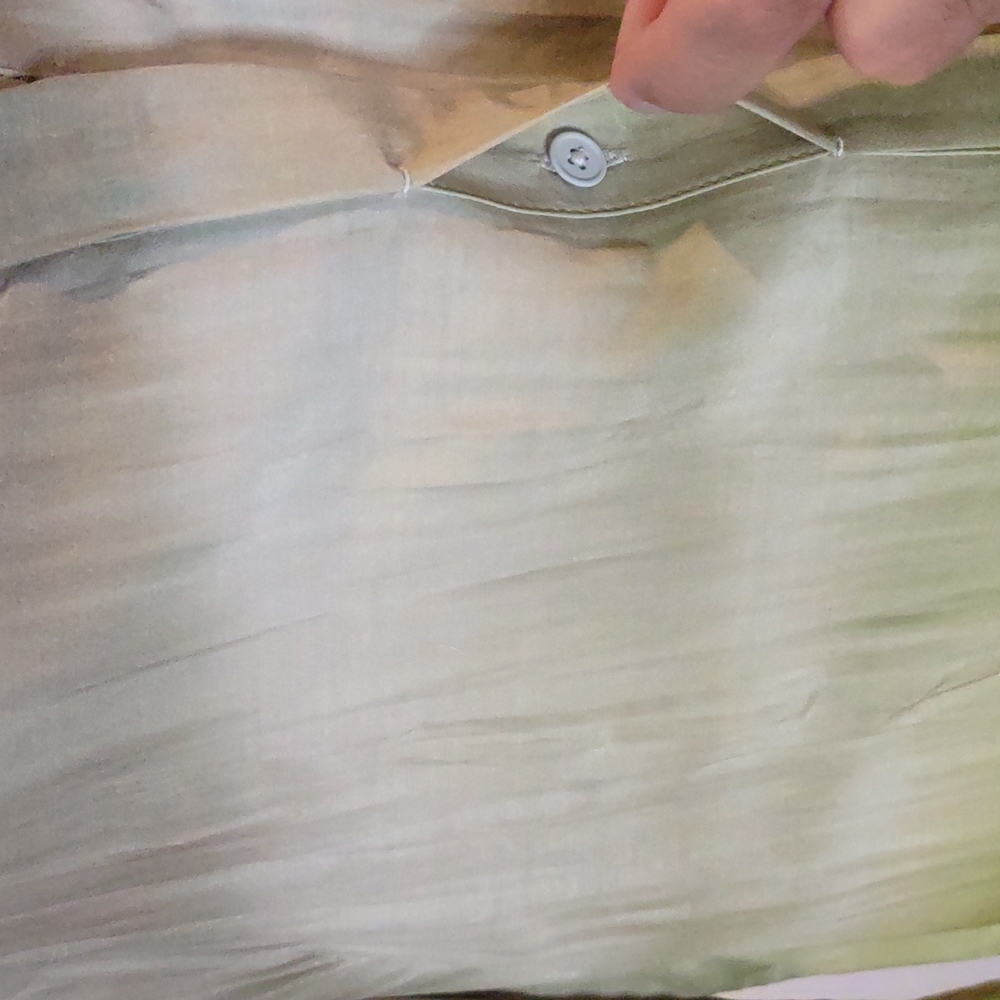 Elie Tahari Tie Dye gray green light weigh blouse, top Button Down Long Sleeve - Picture 10 of 11